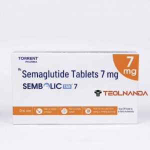 IMG_1119 | 털난다몰-에프페시아·두타놀 탈모약 직구, 99%가 모르는 최저가 비밀 Box of Semaglutide Tablets 7 mg with Torrent Pharma branding, blue text on white, orange 7 mg badge at the corner