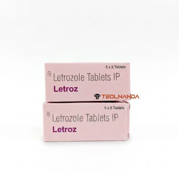 IMG_1108 | 털난다몰-에프페시아·두타놀 탈모약 직구, 99%가 모르는 최저가 비밀 Two pink boxes labeled Letrozole Tablets IP stacked on a white background, brand name Letroz highlighted.